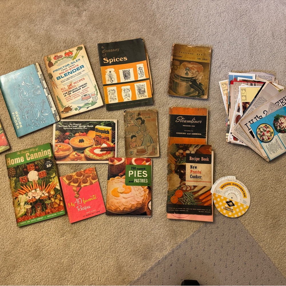 Vintage Recipe and Canning Book Collection Ephemera